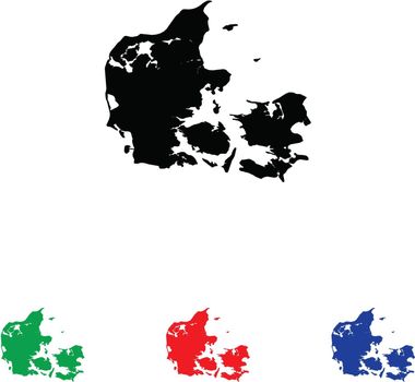 Denmark Icon Illustration with Four Color Variations