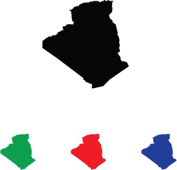 Algeria Icon Illustration with Four Color Variations