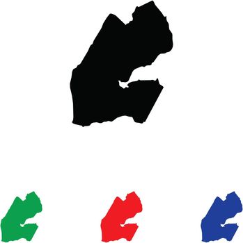 Djibouti Icon Illustration with Four Color Variations