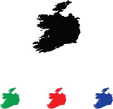 Ireland Icon Illustration with Four Color Variations