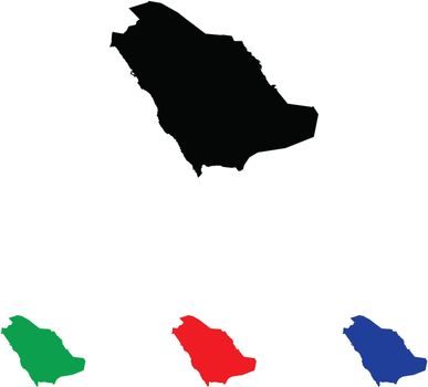 Saudi Arabia Icon Illustration with Four Color Variations