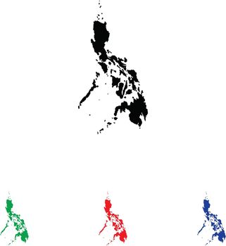 Philippines Icon Illustration with Four Color Variations