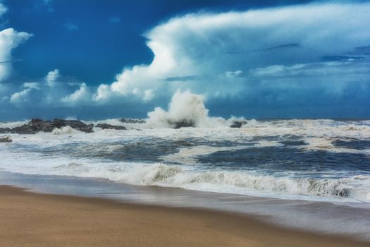 View of storm seascape