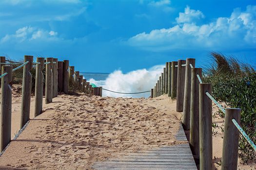 View of storm seascape