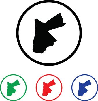 Jordan Icon Illustration with Four Color Variations