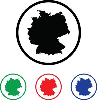 Germany Icon Illustration with Four Color Variations