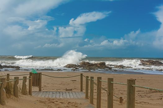 View of storm seascape