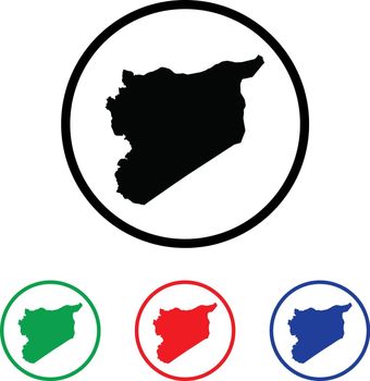 Syria Icon Illustration with Four Color Variations