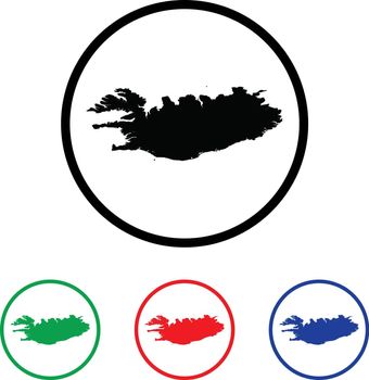 Greenland Icon Illustration with Four Color Variations