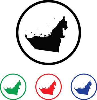 United Arab Emirates Icon Illustration with Four Color Variations