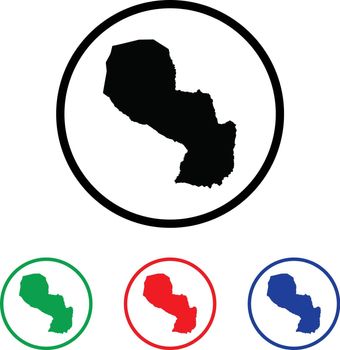 Paraguay Icon Illustration with Four Color Variations