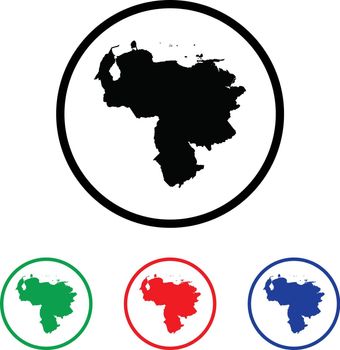 Venezuela Icon Illustration with Four Color Variations