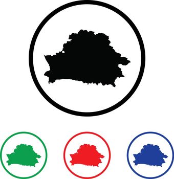 Belarus Icon Illustration with Four Color Variations