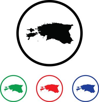 Estonia Icon Illustration with Four Color Variations