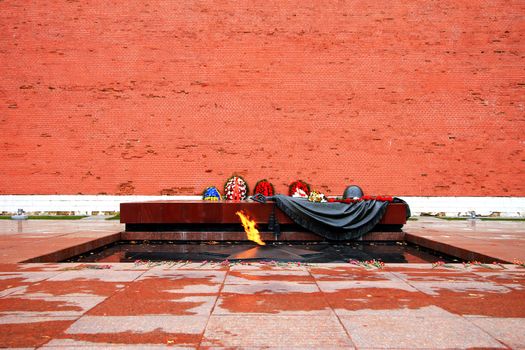 The tomb of the Unknown Soldier at the wall of Kremlin