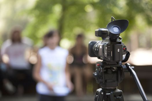 Covering an event with a video camera