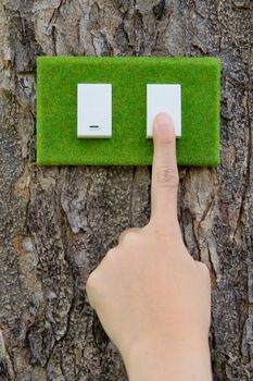 eco switch,save energy concept