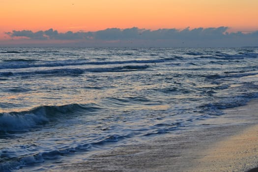 Beautiful sunset over the sea