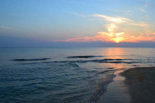 Beautiful sunset over the sea