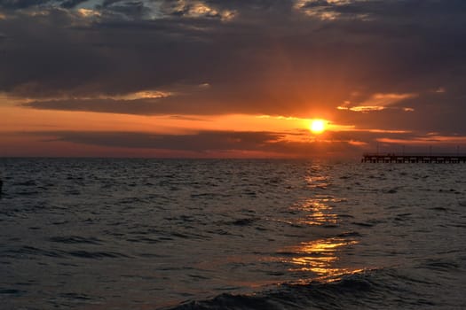 Beautiful sunset over the sea