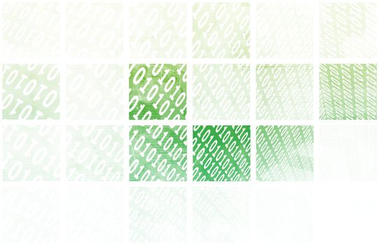 Binary Stream of Information Technology Communication Art