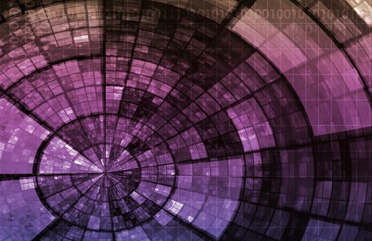 Modern Technology Code Illustration Lines as Art