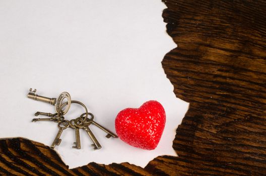 An empty piece of paper meant to contain a valentines message