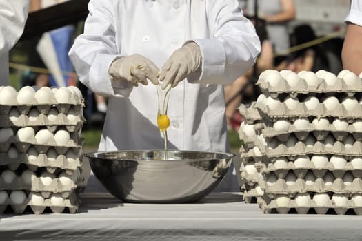 Preparation of omelette