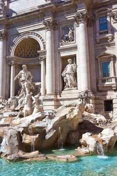 Fountain di Trevi - most famous fountain in Rome, Italy