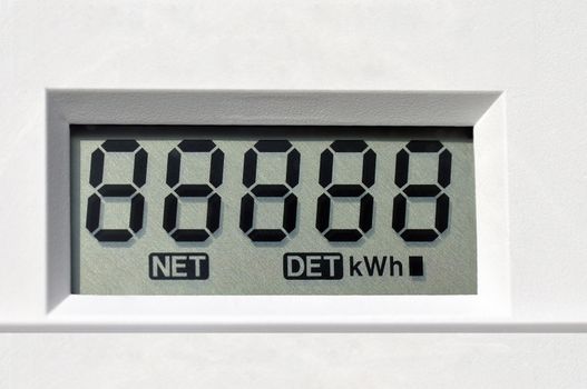 Digital electric meter display connsommation