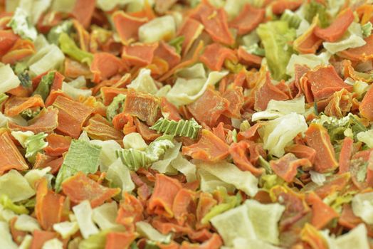 Dehydrated vegetables ready for soups