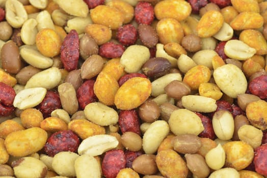 Mixed salted and roasted peanuts