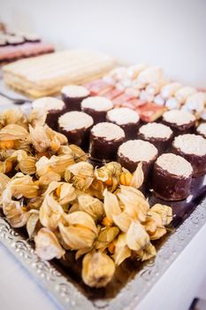 Catering buffet with a variation of sweets