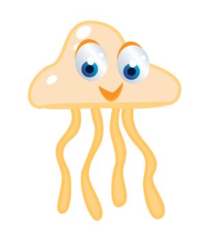 cartoon jellyfish smiling