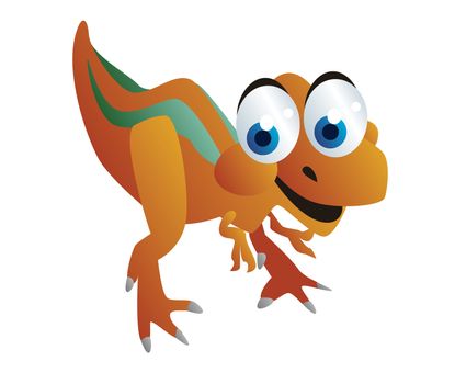 cute dinosaurs cartoon smiling with two big eyes