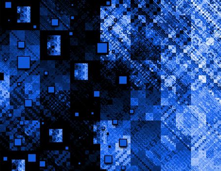 Abstract Illustration of a blue background with squares