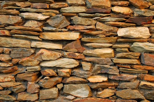 A close up shot of a stone feature wall