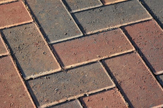 close up of block paving on a walkway