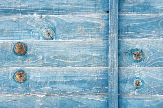 blue stained weathered wood fencing panel background