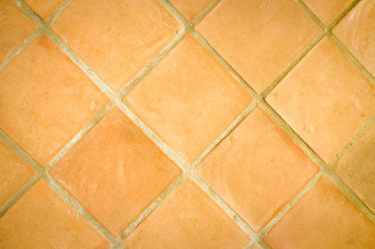red stone clay quarry tiled floor detail