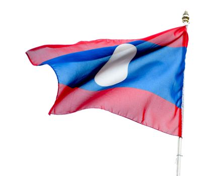 Flag of Laos isolated