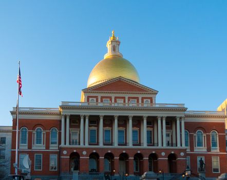 view of the State House in Boston