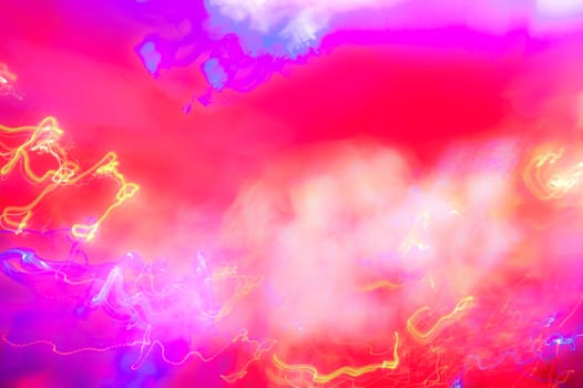 random light motion blur on a red background