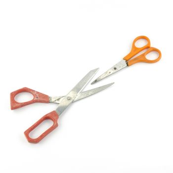 used Scissors isolated with white background