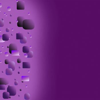 square abstract background on purple color