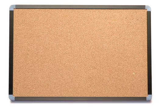 Blank Cork board with wooden frame (isolated) 