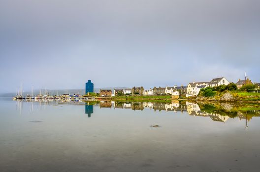 View of Port Ellen town on Isle of Skye, Scotland, United Kingdom