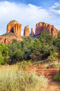 View of sunset at cathedral rock sedona 