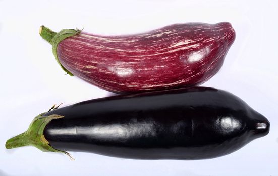 Eggplants Isolated with clipping path on a white background