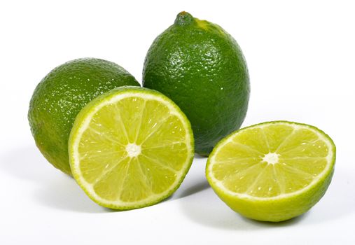 lime  on the white background